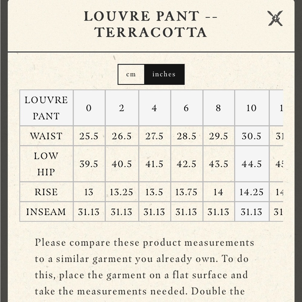 Doen Louvre Pants Sz 10 colour Terracota - Picture 3 of 3